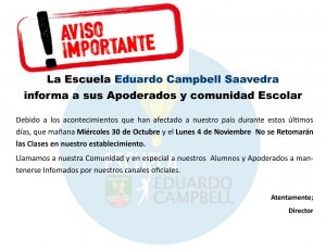 comunicado escuela